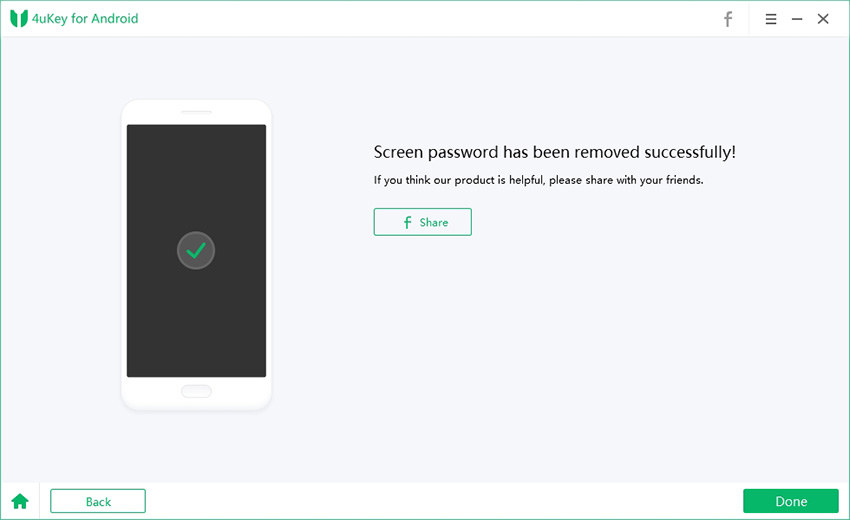 remove lock screen successfully