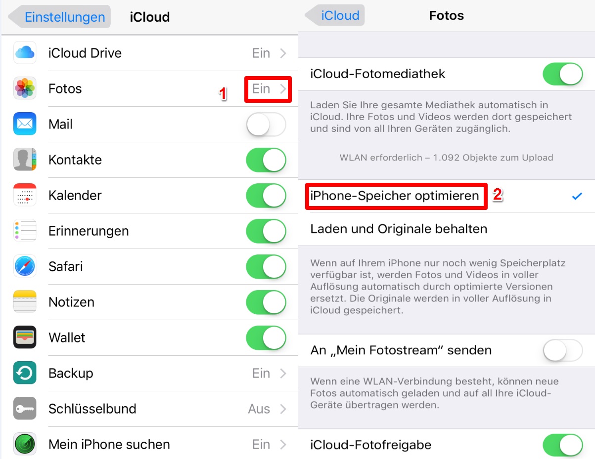 iphone x fotos aufs ipad mit icloud