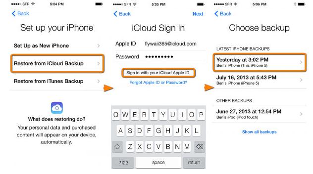 aus icloud backup wiederherstellen