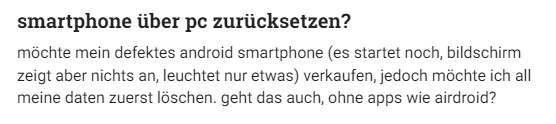 android hard reset über pc