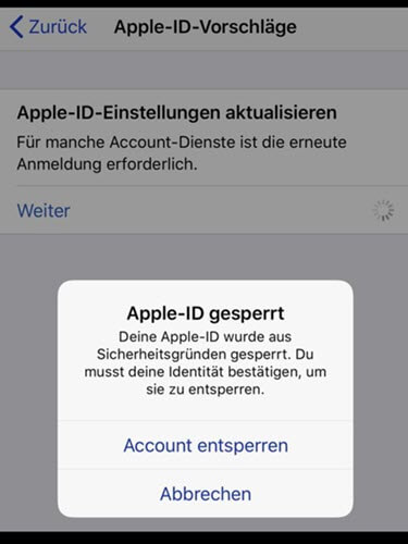 Warum wurde meine Apple ID gesperrt?