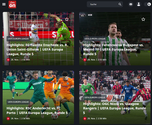 Europa League 2024/25 ServusTV