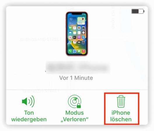 erase iphone passcode via icloud