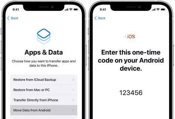 transfer data from samsung to iphone 14