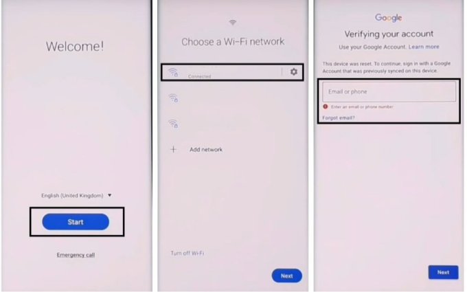 samsung a32 frp bypass without pc- connect to a wifi